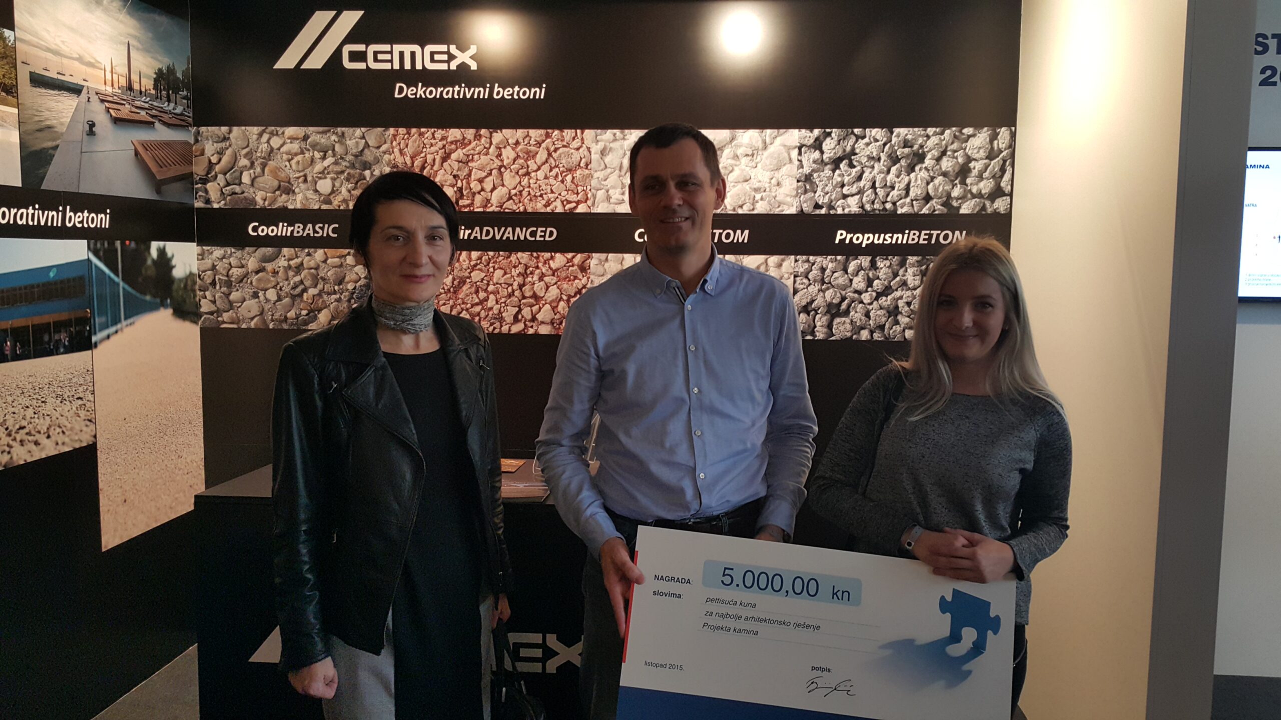 Pobjedničko rješenje natječaja CEMEX student Inovativni betonski kamin „kuća vatre“ zagrebačke studentice arhitekture, pobjedničko je rješenje natječaja CEMEX student