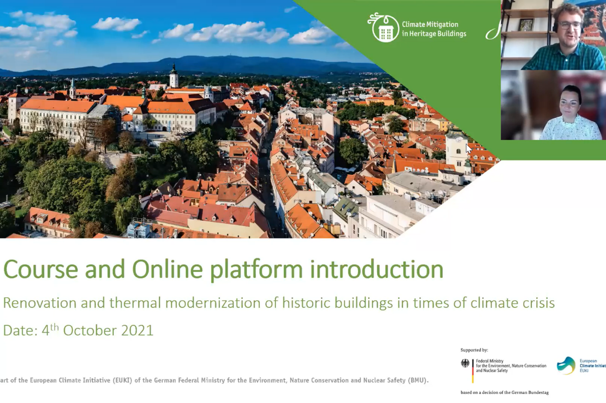 Krenula online edukacija: “Renovacija i modernizacija zgrada kulturne baštine u doba klimatske krize”, 4.10.-7.11.2021.