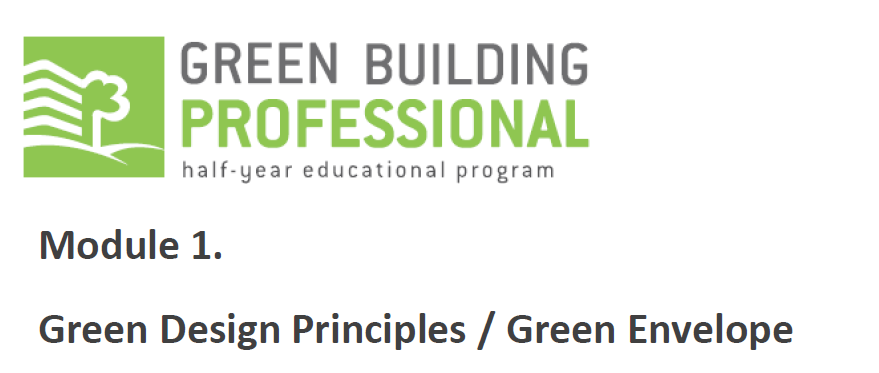 GBPRO 2017 : Green Design Principles / Green Envelope