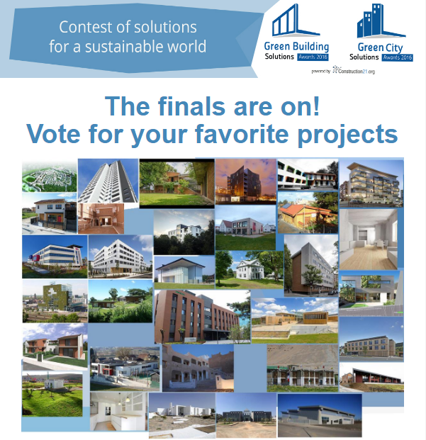 The finals are on! Vote for your favorite projects Green Building Solutions Awards 2016