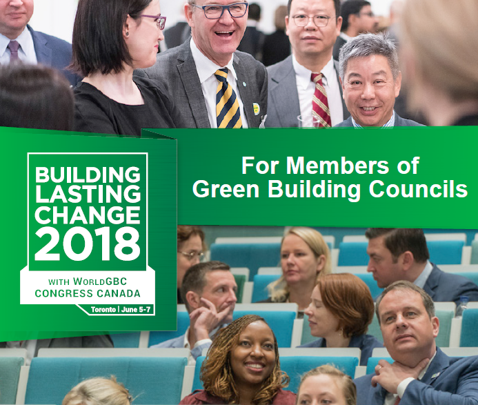 WorldGBC invites Green Building Councils and their Members from all over the world to share advancements in their joint mission to transform the built environment globally on WorldGBC Congress