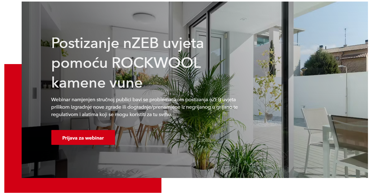 Besplatni webinar: Postizanje nZEB uvjeta pomoću ROCKWOOL kamene vune, 29.6.2023.