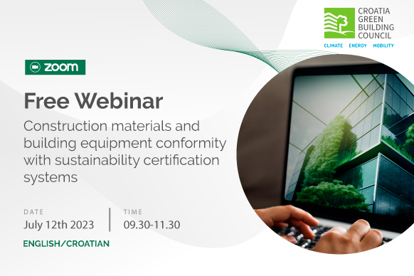 GBC FREE WEBINAR: Construction materials and building equipment conformity with sustainability certification systems