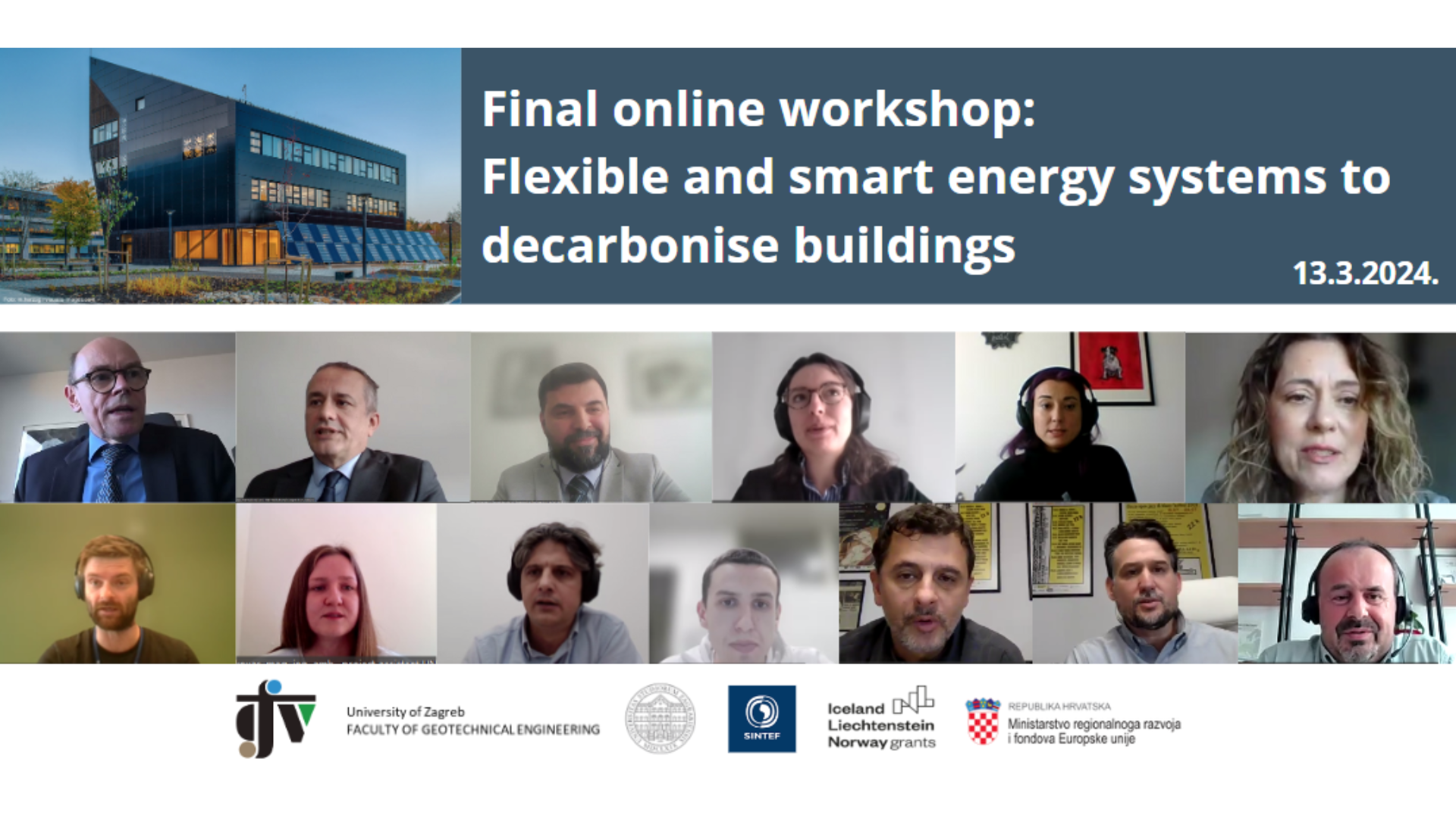 Održana online završna radionica u okviru projekta: Fleksibilni i pametni energetski  sustavi za dekarbonizaciju zgrada