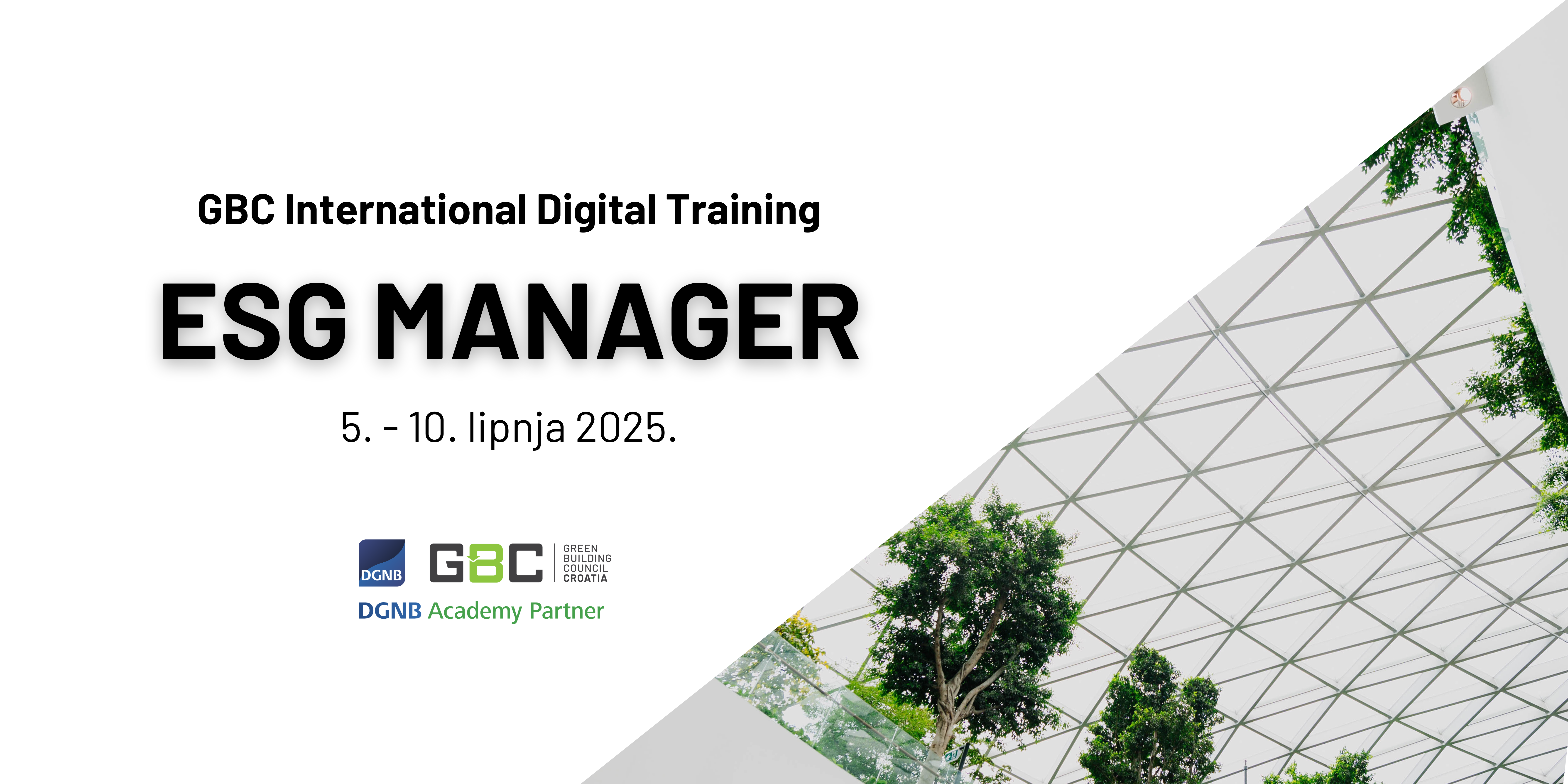 GBC International Digital Training: ESG MANAGER, 5. – 10. lipnja 2025.